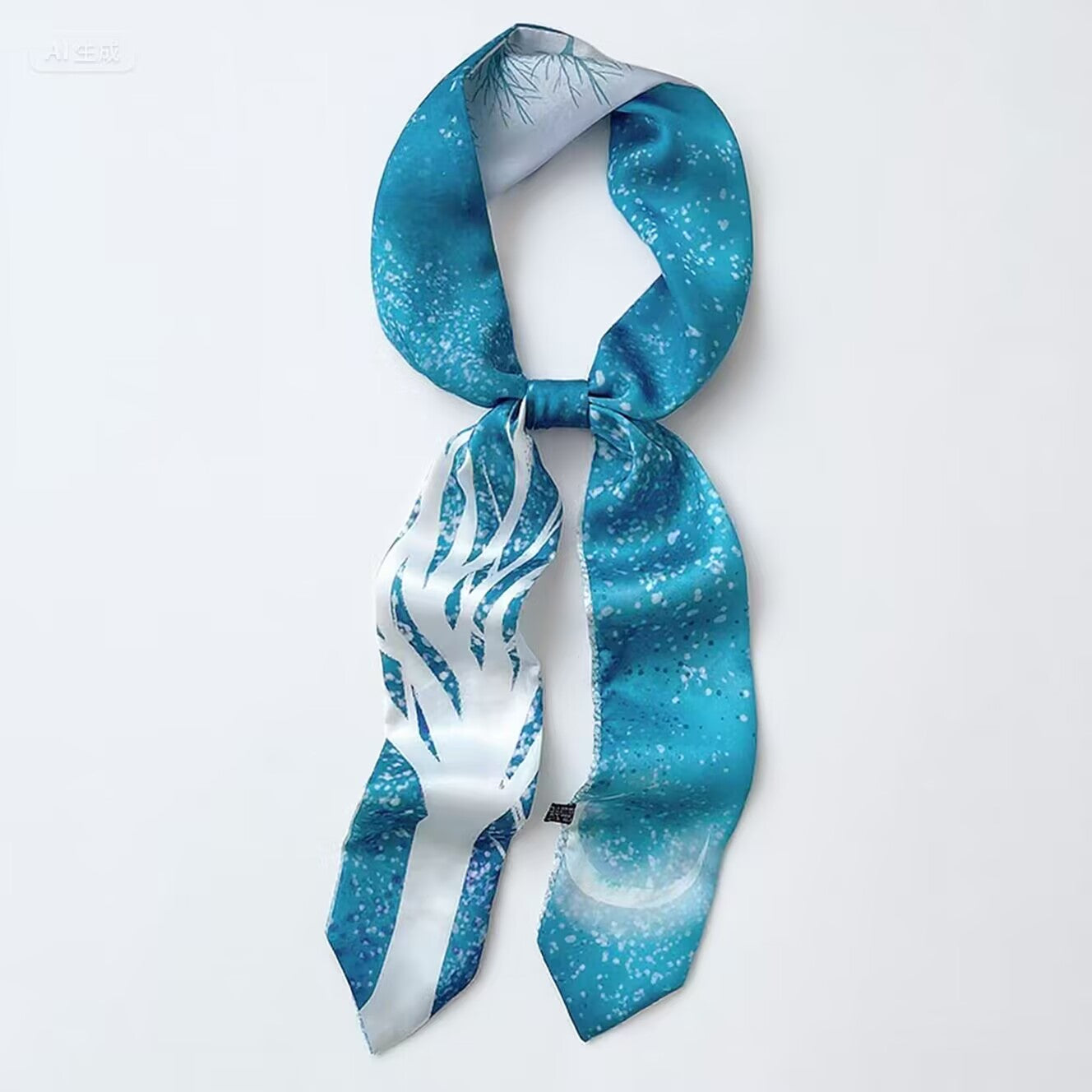 Fantasy Snowy Night Dead Tree Hair Ribbon