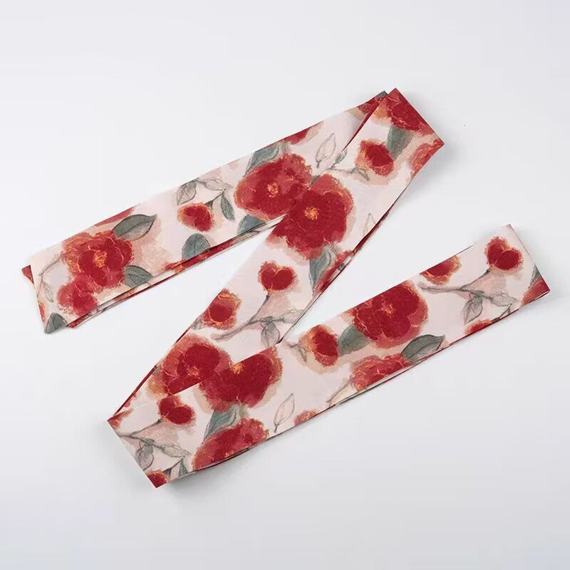 French Fashion Camellia Long Hair Ribbon