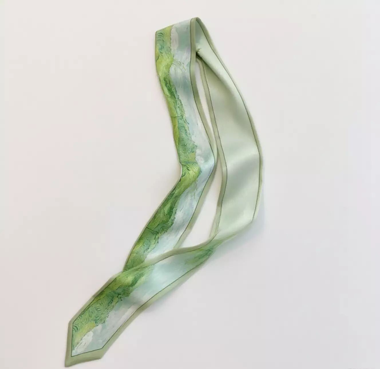 Green Wheat Field Hair Ribbon
