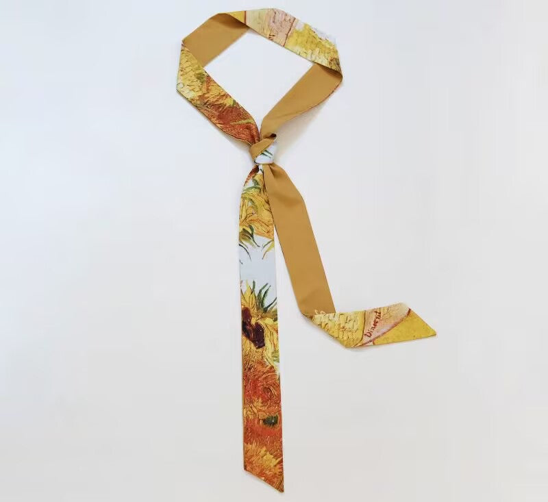 Van Gogh Sunflower Artistic Hair Ribbon